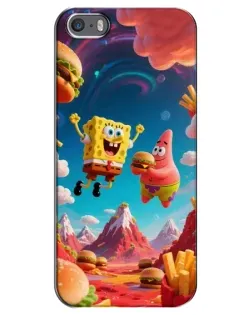 Чохол для iPhone 5 / 5s / SE з картинкою «Космічний фастфуд»