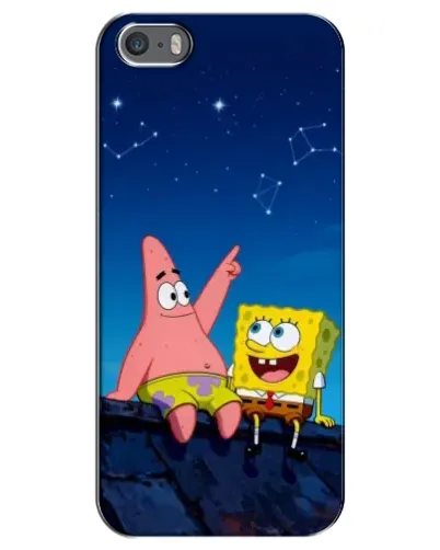 Чохол для iPhone 5 / 5s / SE з картинкою «Губка Боб та Патрік вночі» Чохол для iPhone 5 / 5s / SE з картинкою «Губка Боб та Патрік вночі»