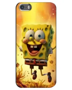 Чохол для iPhone 5 / 5s / SE з картинкою «Губка Боб стрибає»