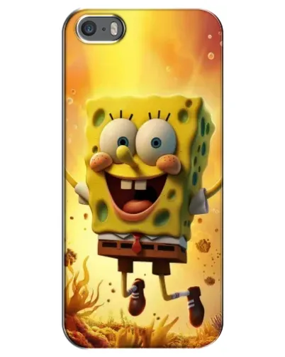 Чохол для iPhone 5 / 5s / SE з картинкою «Губка Боб стрибає» Чохол для iPhone 5 / 5s / SE з картинкою «Губка Боб стрибає»