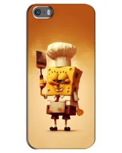 Чохол для iPhone 5 / 5s / SE з картинкою «Губка Боб кухар»