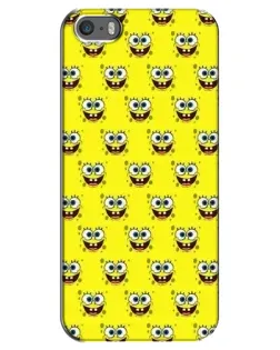 Чохол для iPhone 5 / 5s / SE з картинкою «Паттерн Губка Боб»