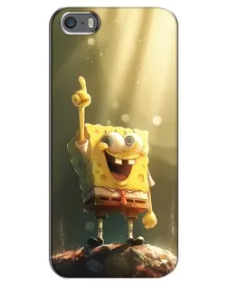 Чохол для iPhone 5 / 5s / SE з картинкою «Сяючий Спанч Боб»