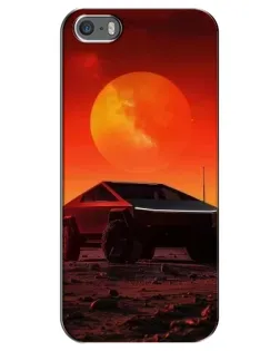 Чохол для iPhone 5 / 5s / SE з картинкою «Cybertruck на Марсі»