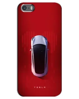 Чохол для iPhone 5 / 5s / SE з картинкою «Tesla Top View»