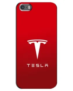 Чохол для iPhone 5 / 5s / SE з картинкою «Tesla Red Classic»