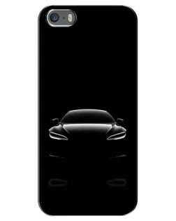 Чохол для iPhone 5 / 5s / SE з картинкою «Силует Tesla Night»