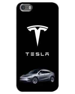 Чохол для iPhone 5 / 5s / SE з картинкою «Tesla Model Y»