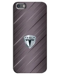 Чохол для iPhone 5 / 5s / SE з картинкою «Металева текстура Tesla»