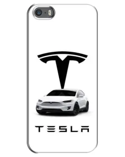 Чохол для iPhone 5 / 5s / SE з картинкою «Tesla White Style»