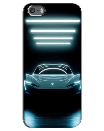 Чохол для iPhone 5 / 5s / SE з картинкою «Tesla в неоні» Чохол для iPhone 5 / 5s / SE з картинкою «Tesla в неоні»