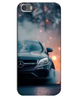 Чохол для iPhone 5 / 5s / SE з картинкою «Mercedes — нічне місто»