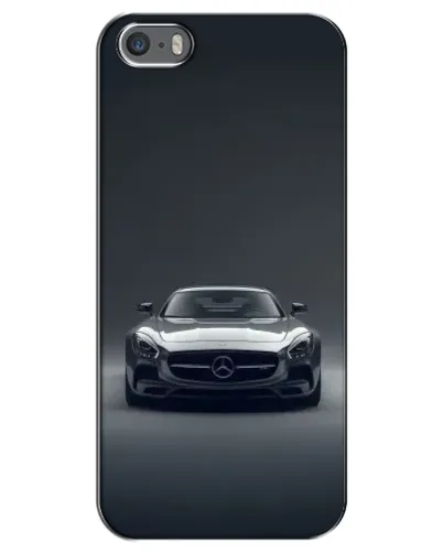 Чехол для iPhone 5 / 5s / SE с картинкой «Mercedes на черном»