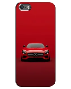 Чехол для iPhone 5 / 5s / SE с картинкой «Красный Mercedes AMG»