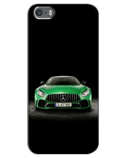 Чохол для iPhone 5 / 5s / SE з картинкою «Mercedes — неоновий лого»