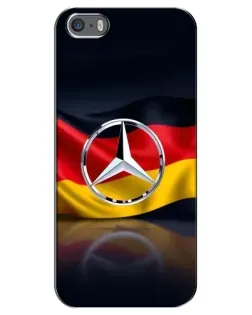 Чохол для iPhone 5 / 5s / SE з картинкою «Mercedes — прапор Німеччини»
