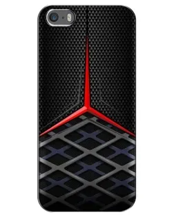 Чохол для iPhone 5 / 5s / SE з картинкою «Mercedes Carbon Grid»