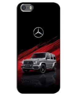 Чохол для iPhone 5 / 5s / SE з картинкою «Mercedes G-Class червоний»