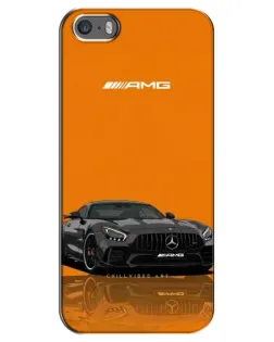 Чохол для iPhone 5 / 5s / SE з картинкою «Помаранчевий Mercedes AMG»