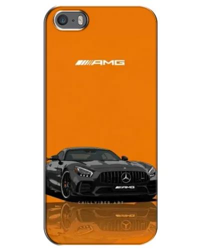 Чохол для iPhone 5 / 5s / SE з картинкою «Помаранчевий Mercedes AMG»