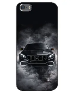 Чохол для iPhone 5 / 5s / SE з картинкою «Mercedes у диму»