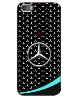 Чохол для iPhone 5 / 5s / SE з картинкою «Mercedes — бірюзовий акцент»