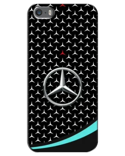 Чохол для iPhone 5 / 5s / SE з картинкою «Mercedes — бірюзовий акцент»