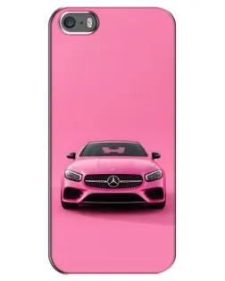 Чохол для iPhone 5 / 5s / SE з картинкою «Рожевий Mercedes AMG»