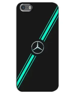 Чехол для iPhone 5 / 5s / SE с картинкой «Спортивные линии Mercedes»