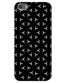 Чехол для iPhone 5 / 5s / SE с картинкой «Mercedes паттерн звезд»