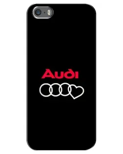 Чохол для iPhone 5 / 5s / SE з картинкою «Логотип Audi Heart»