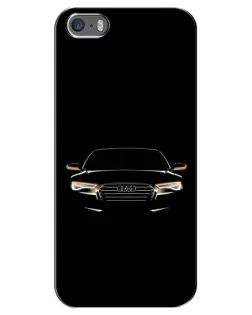 Чохол для iPhone 5 / 5s / SE з картинкою «Audi — нічний контур»
