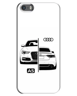 Чохол для iPhone 5 / 5s / SE з картинкою «Audi — контрастний дизайн»