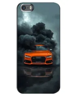 Чохол для iPhone 5 / 5s / SE з картинкою «Audi у хмарах диму»