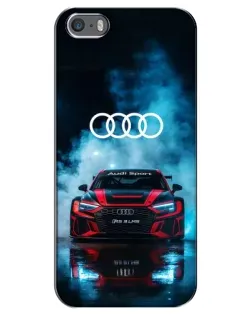 Чохол для iPhone 5 / 5s / SE з картинкою «Audi Sport — неон»