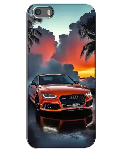 Чохол для iPhone 5 / 5s / SE з картинкою «Audi — захід сонця»