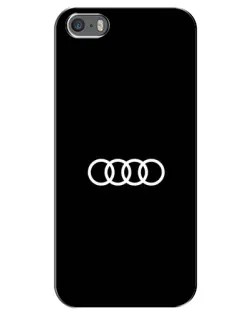 Чохол для iPhone 5 / 5s / SE з картинкою «Audi White Logo»