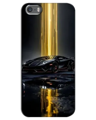 Чехол для iPhone 5 / 5s / SE с картинкой «Ночной Lamborghini драйв»