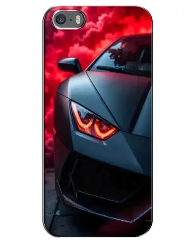 Чехол для iPhone 5 / 5s / SE с картинкой «Lamborghini красное сияние»