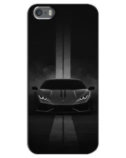 Чехол для iPhone 5 / 5s / SE с картинкой «Lamborghini симметрия дорог»