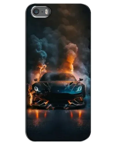 Чехол для iPhone 5 / 5s / SE с картинкой «Lamborghini дымная эстетика»