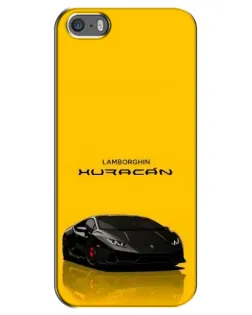 Чехол для iPhone 5 / 5s / SE с картинкой «Lamborghini Huracan черный»