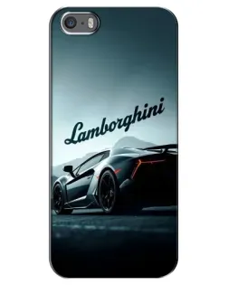 Чехол для iPhone 5 / 5s / SE с картинкой «Классическая надпись Lamborghini»