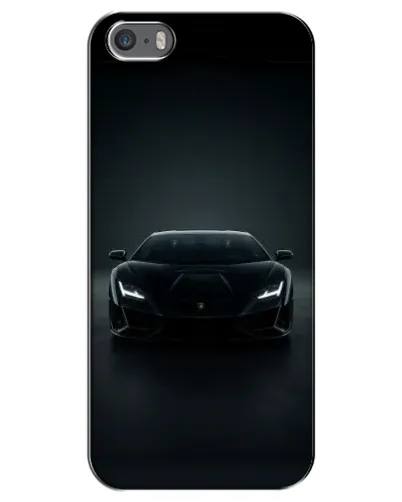 Чехол для iPhone 5 / 5s / SE с картинкой «Черный Lamborghini Aventador»