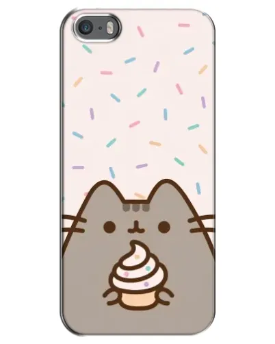 Чохол для iPhone 5 / 5s / SE з картинкою «Пушин з кексом» Чохол для iPhone 5 / 5s / SE з картинкою «Пушин з кексом»