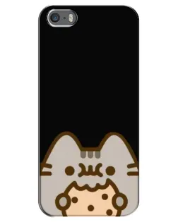 Чохол для iPhone 5 / 5s / SE з картинкою «Пушин на чорному»