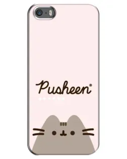 Чохол для iPhone 5 / 5s / SE з картинкою «Pusheen логотип»