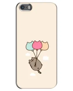 Чехол для iPhone 5 / 5s / SE с картинкой «Пушин на шариках»