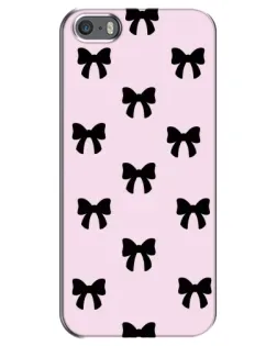Чохол для iPhone 5 / 5s / SE з картинкою «Чорні банти Coquette»