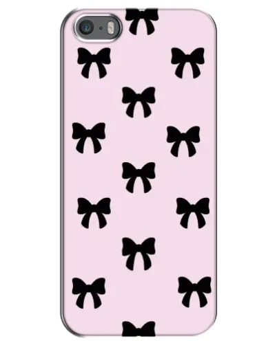 Чохол для iPhone 5 / 5s / SE з картинкою «Чорні банти Coquette»